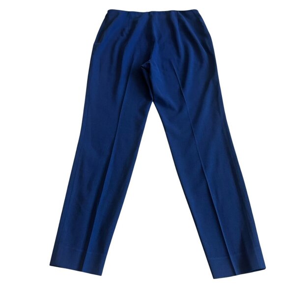 Ralph Lauren Purple Label Navy Cropped Length Pants Wool Stretch Size 8 Women's - Picture 6 of 10